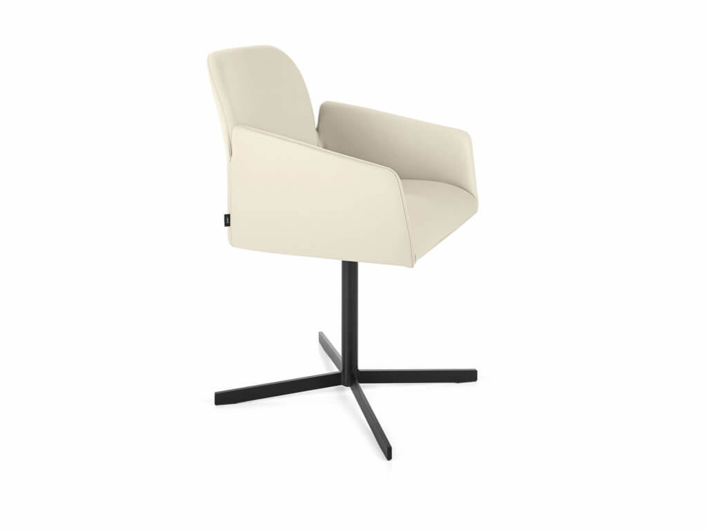 Chair LARISSA | swivel base | black lacquered                                 