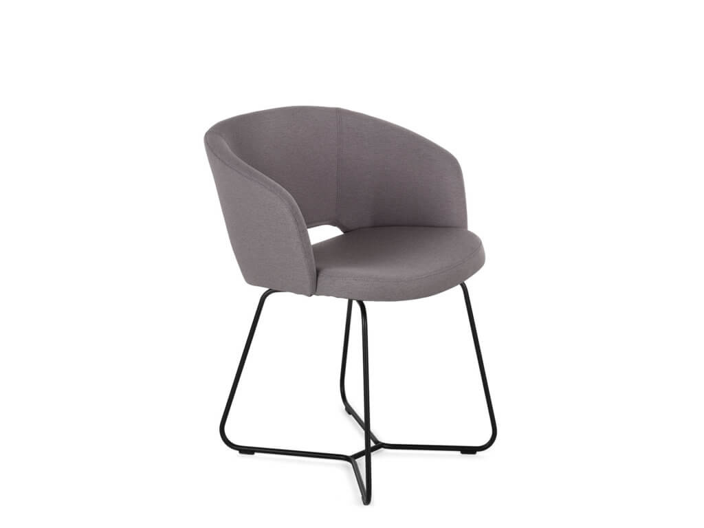 Chair GIULIA | wire cross | black coated